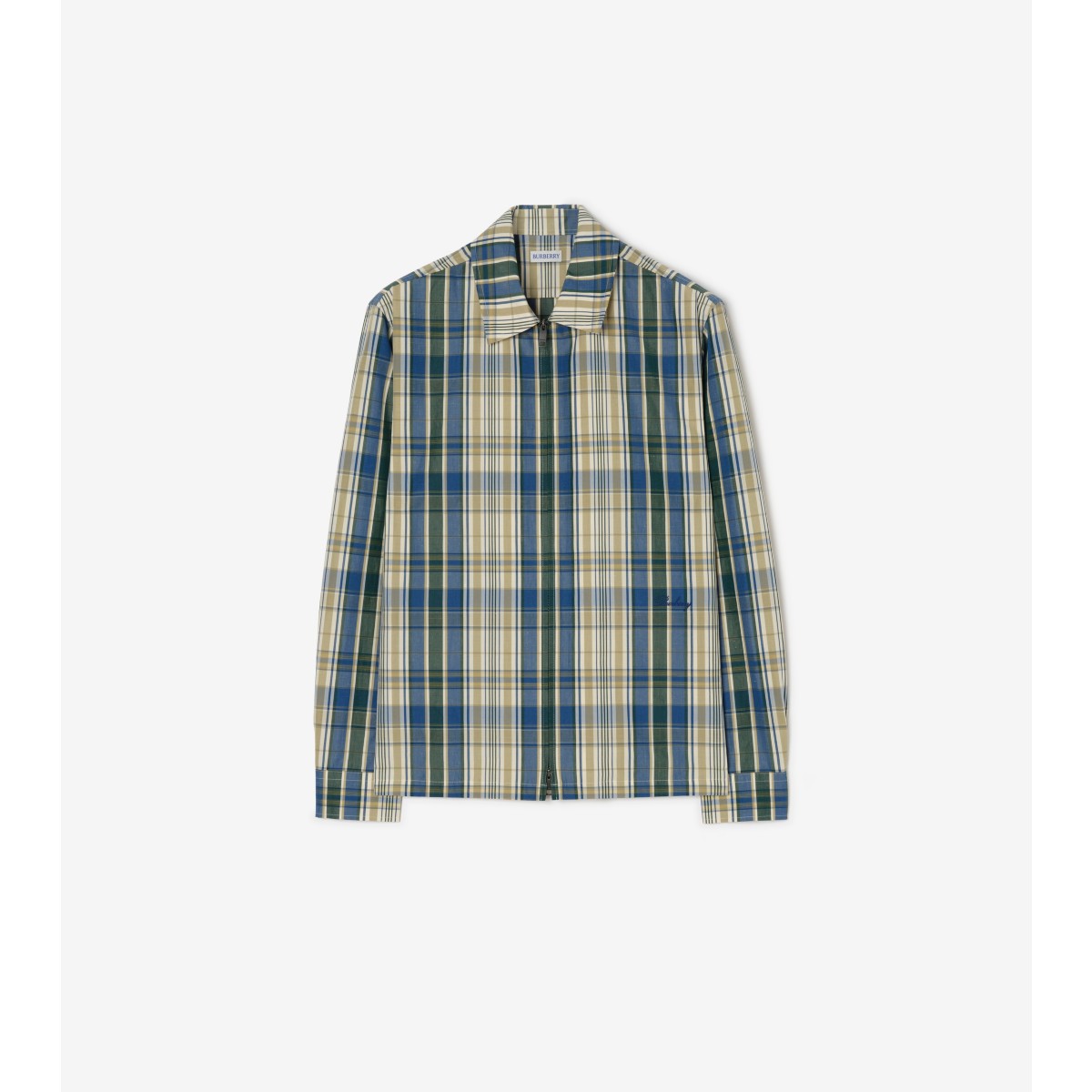 Check Cotton Linen Overshirt