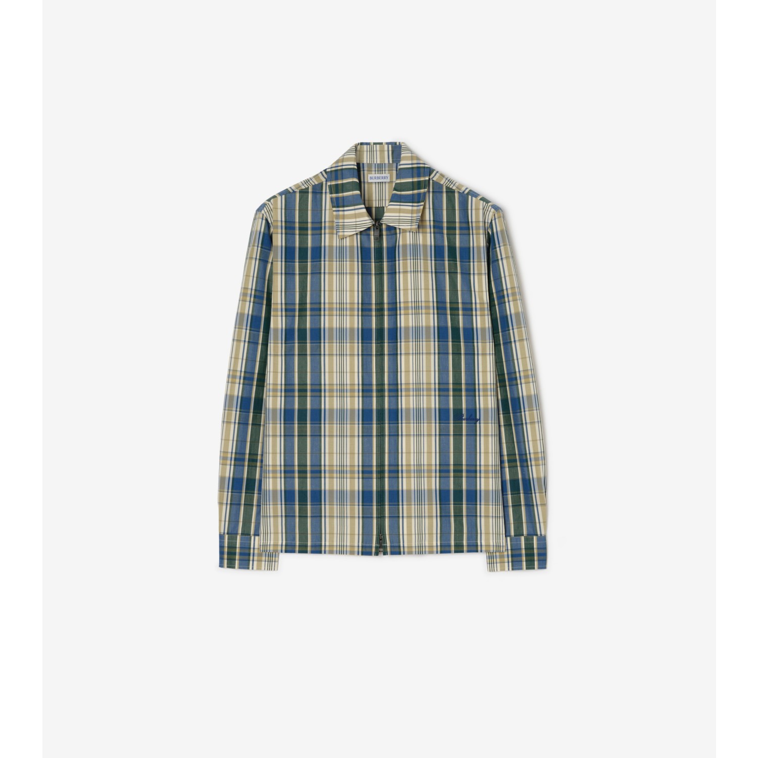 Check Cotton Linen Overshirt