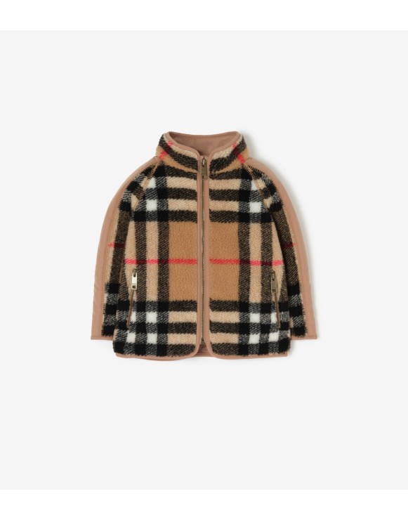 Fleece-Jacke in Check