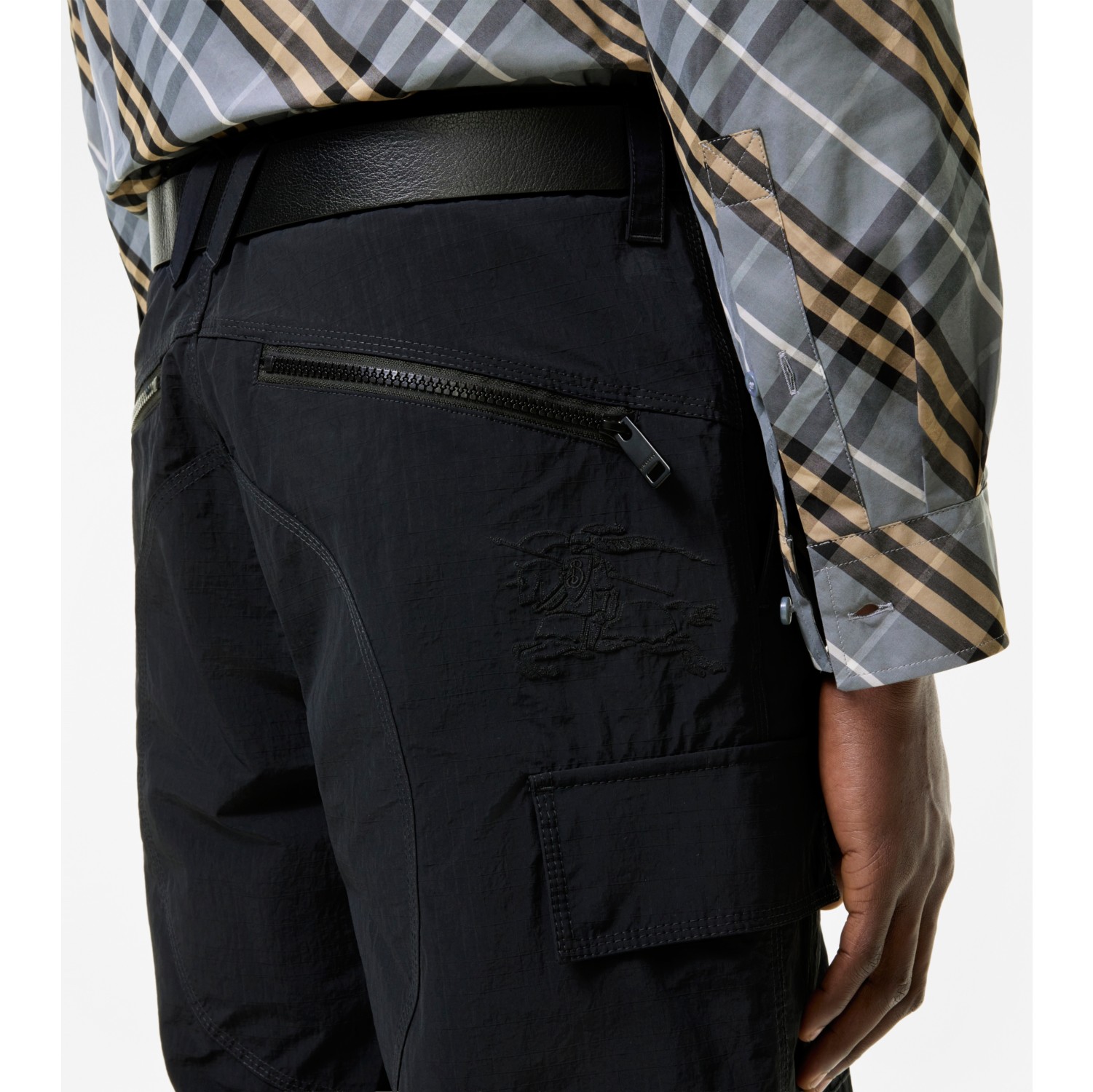 Nylon Cargo Trousers in Navy - Men | Burberry® Official