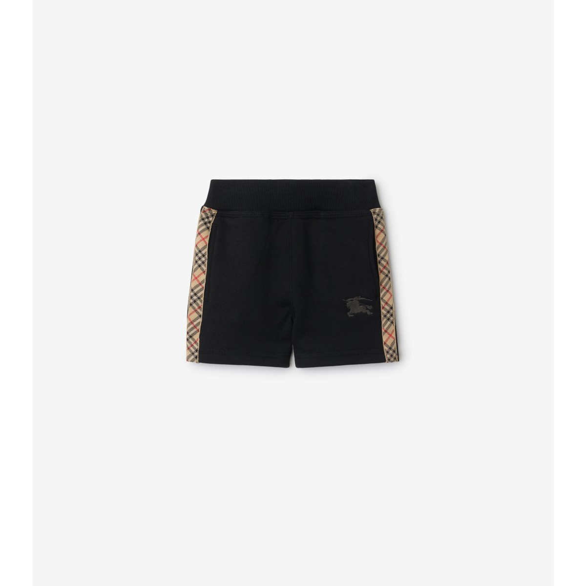  Check Trim Cotton Shorts