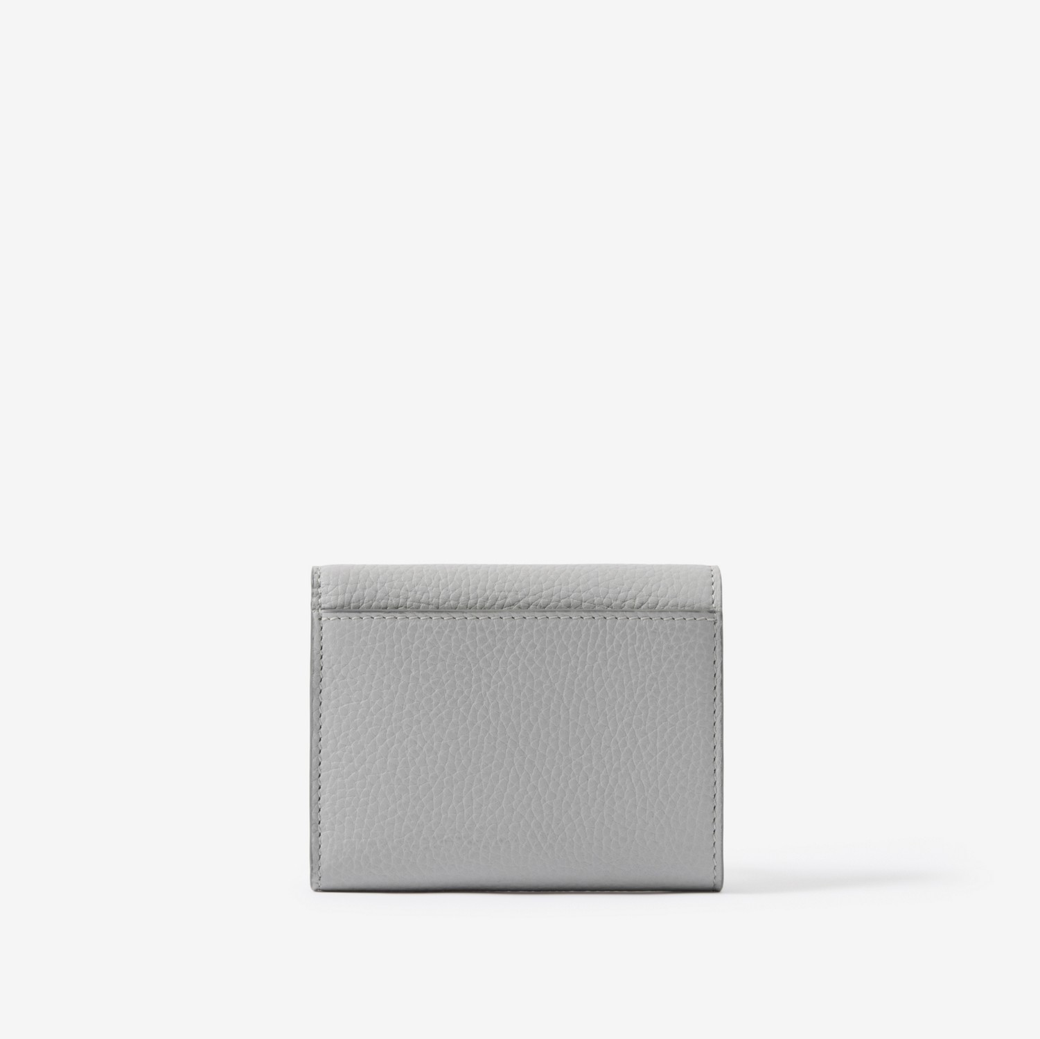 Grainy Leather TB Compact Wallet in Light Grey Melange - Women | Burberry® Official