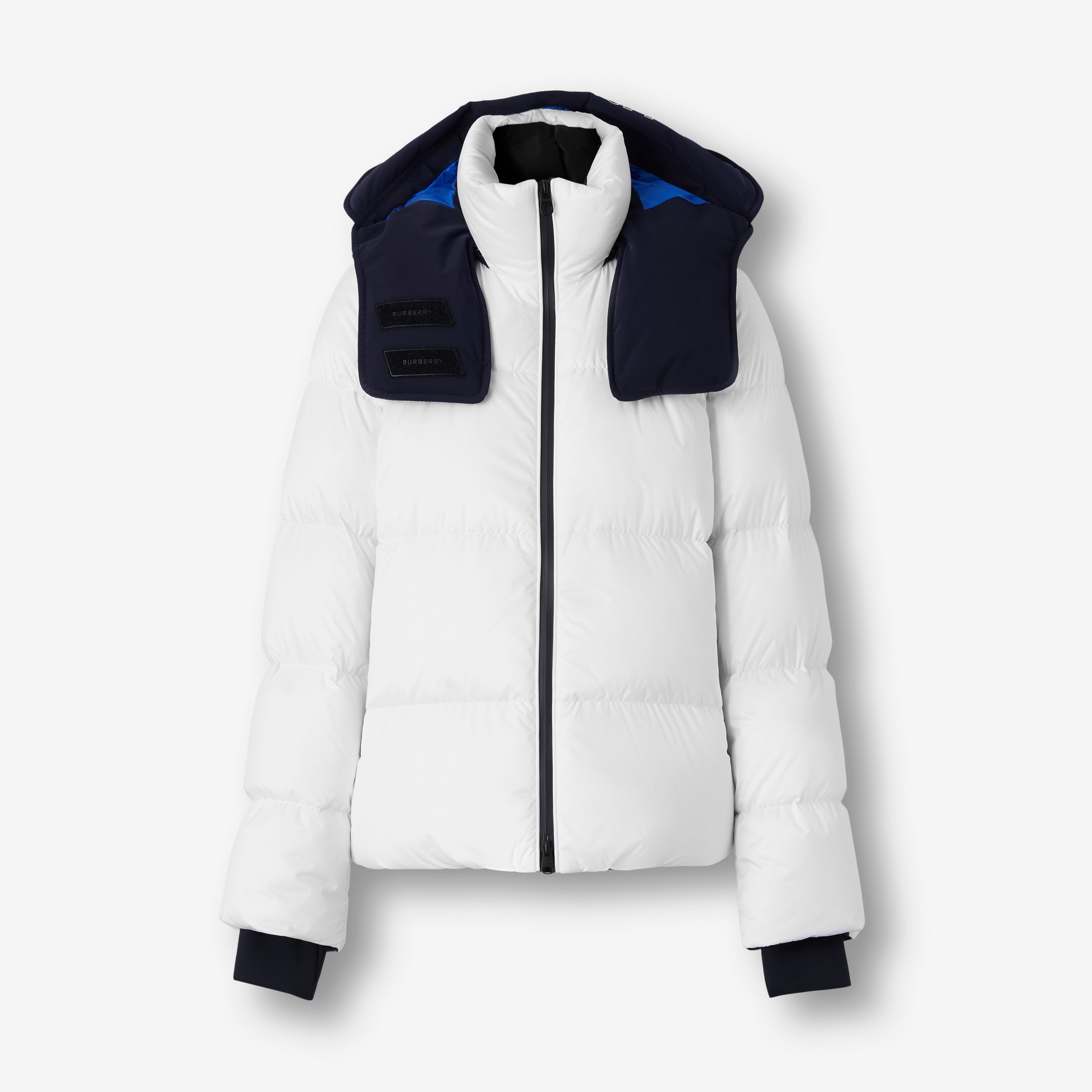 Detachable Hood Nylon Puffer Jacket in Optic White - Women | Burberry® Official - 1