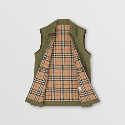 burberry vest womens green