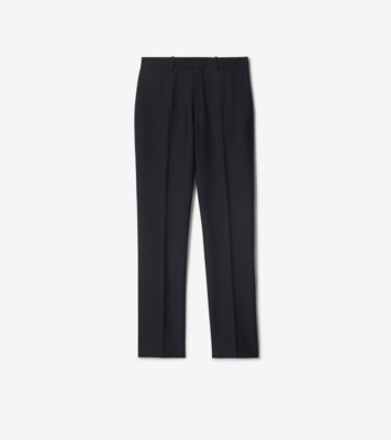 Wool Tailored Trousers in Navy - Men | Burberry® Official