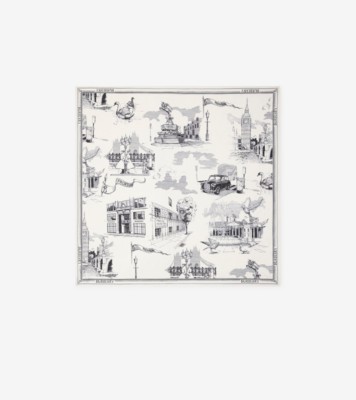 ロンドン ランドマーク シルクスカーフ (モノクローム) | Burberry