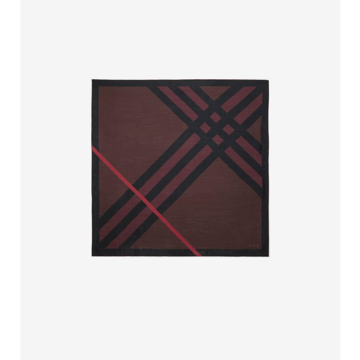 Check Cashmere Silk Scarf