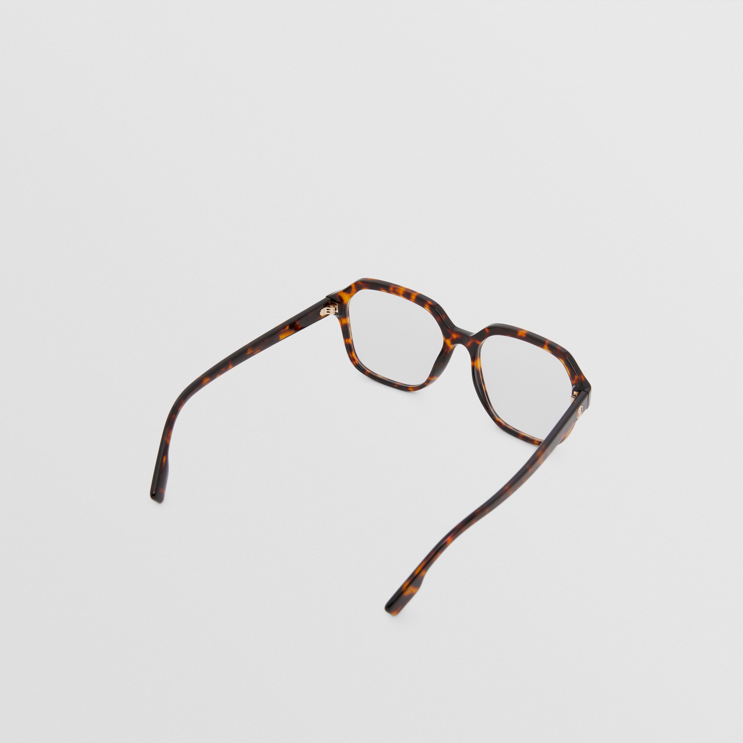 Korrekturbrille mit geometrischem Gestell (Dunkles Schildpattfarben) - Damen | Burberry® - 4