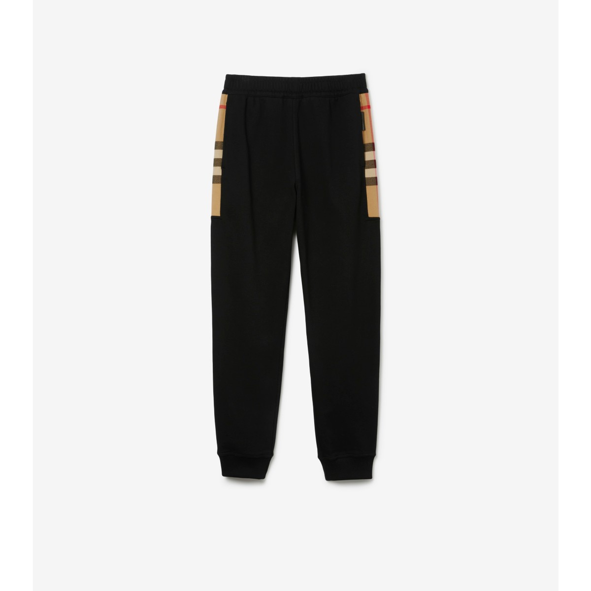  Check Panel Cotton Jogging Pants