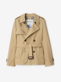 Cotton Blend Trench Jacket in colour Beige