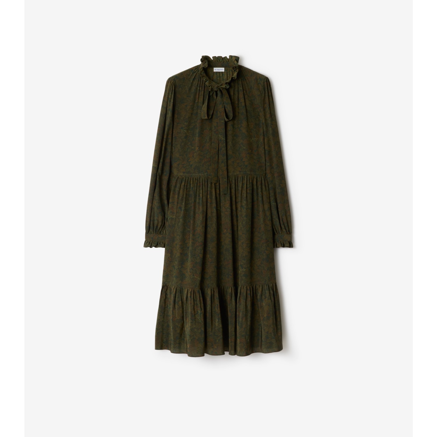 Foliage Silk Dress