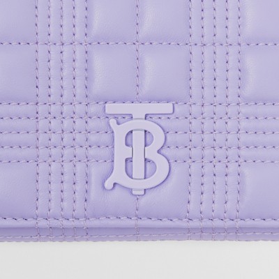 Small Quilted Lambskin Lola Folding Wallet in Soft Violet - Women |  Burberry® Official