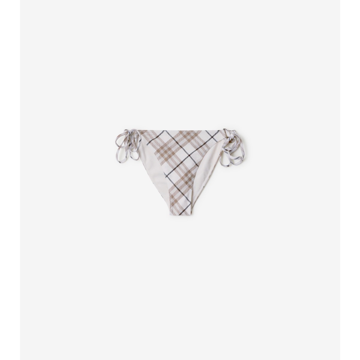 Shop Burberry Check Bikini Briefs In Cotton