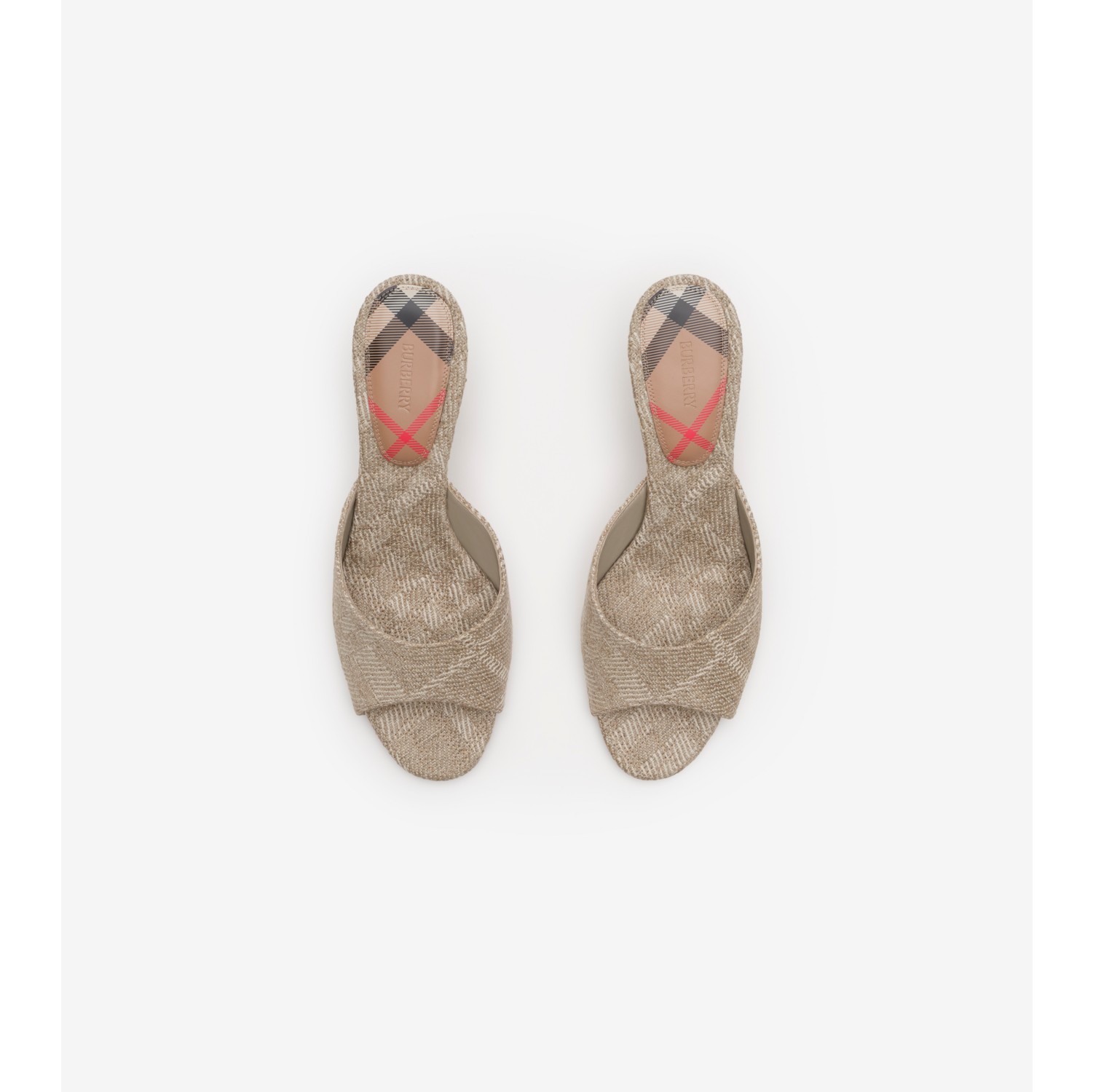 Check Mews Low Sandals in Beige - Women | Burberry® Official