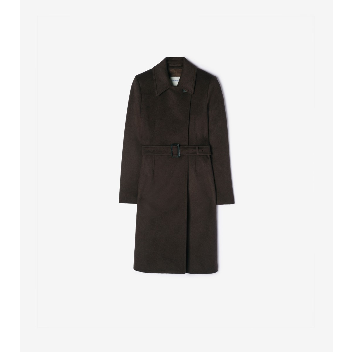  Check Wool Cashmere Tailored Coat