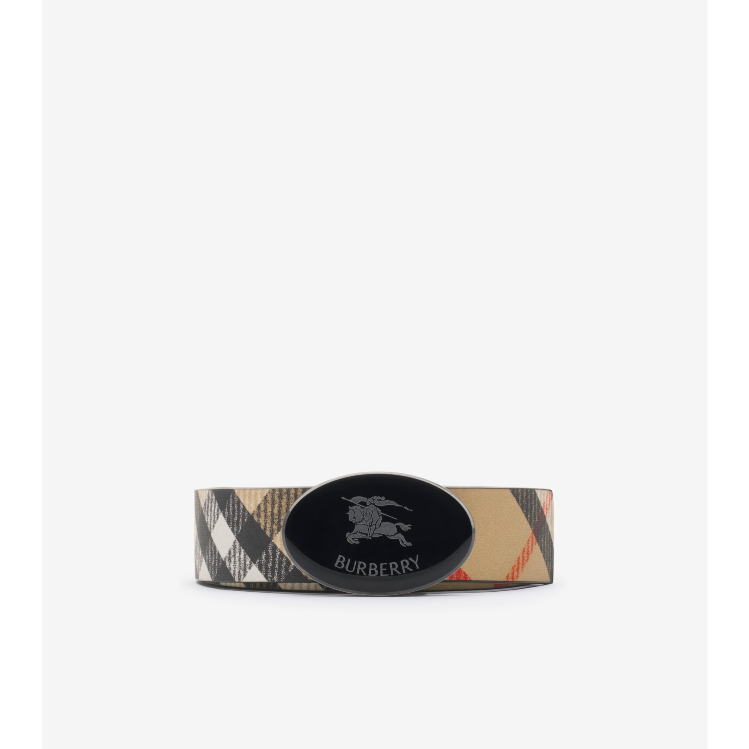 Reversible Check Oval Knight Stamp Belt​