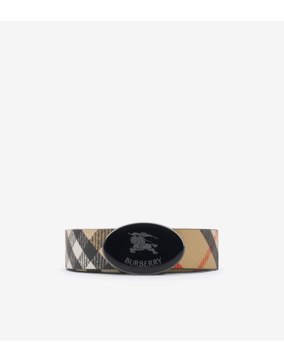 Reversible Check Oval Knight Stamp Belt​