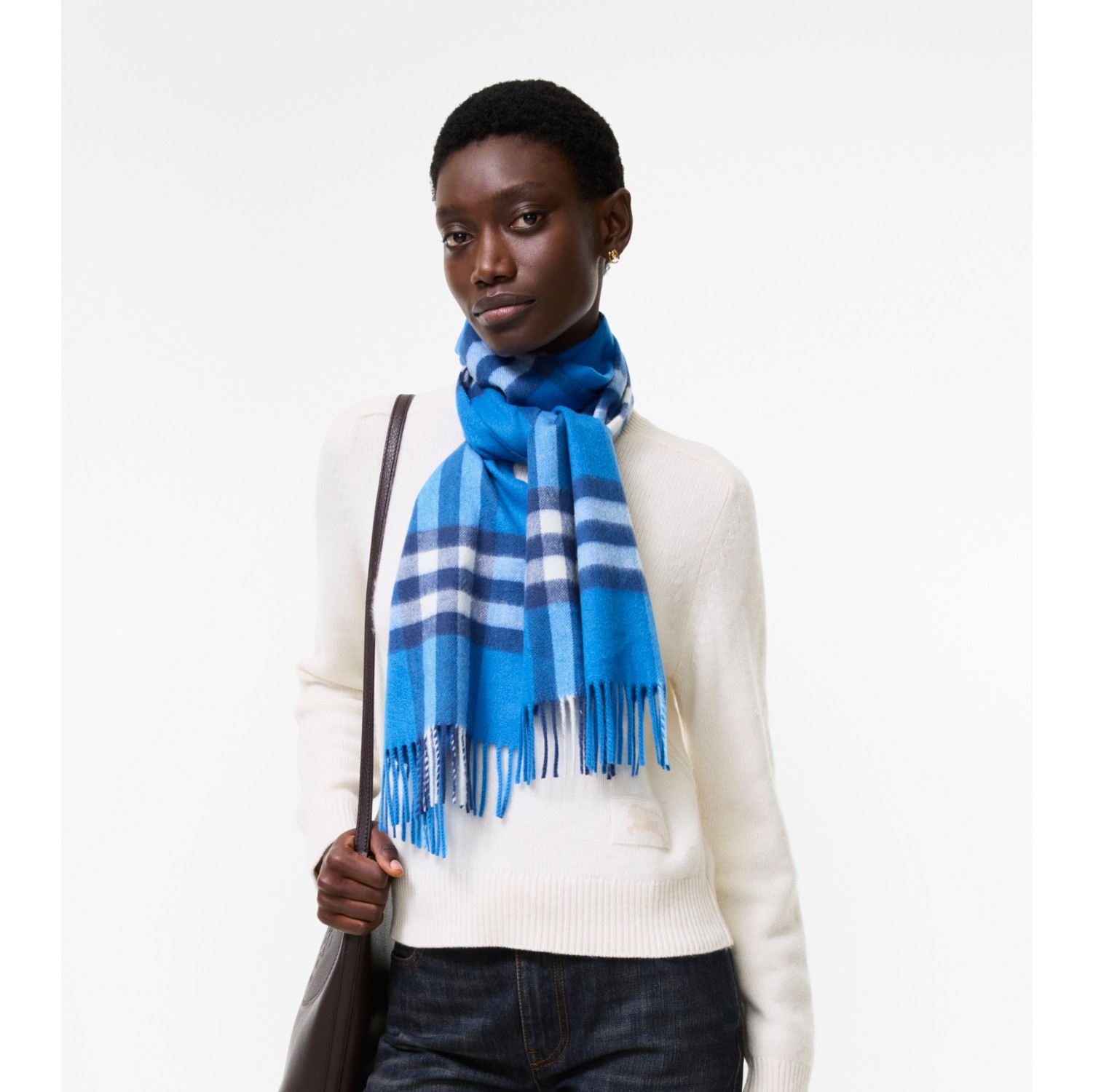 Check Cashmere Scarf
