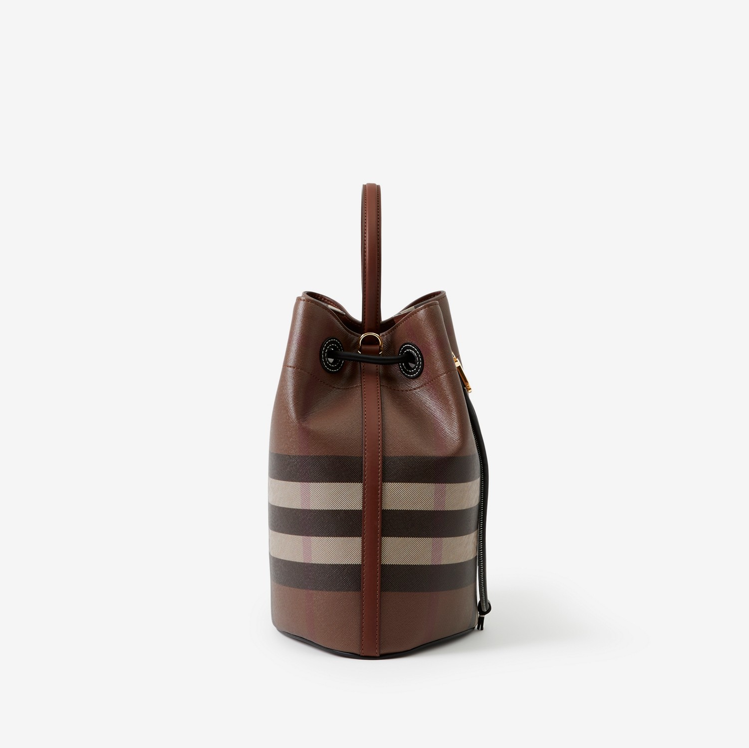 Small TB Bucket Bag in Dark Birch Brown - Women | Burberry® Official