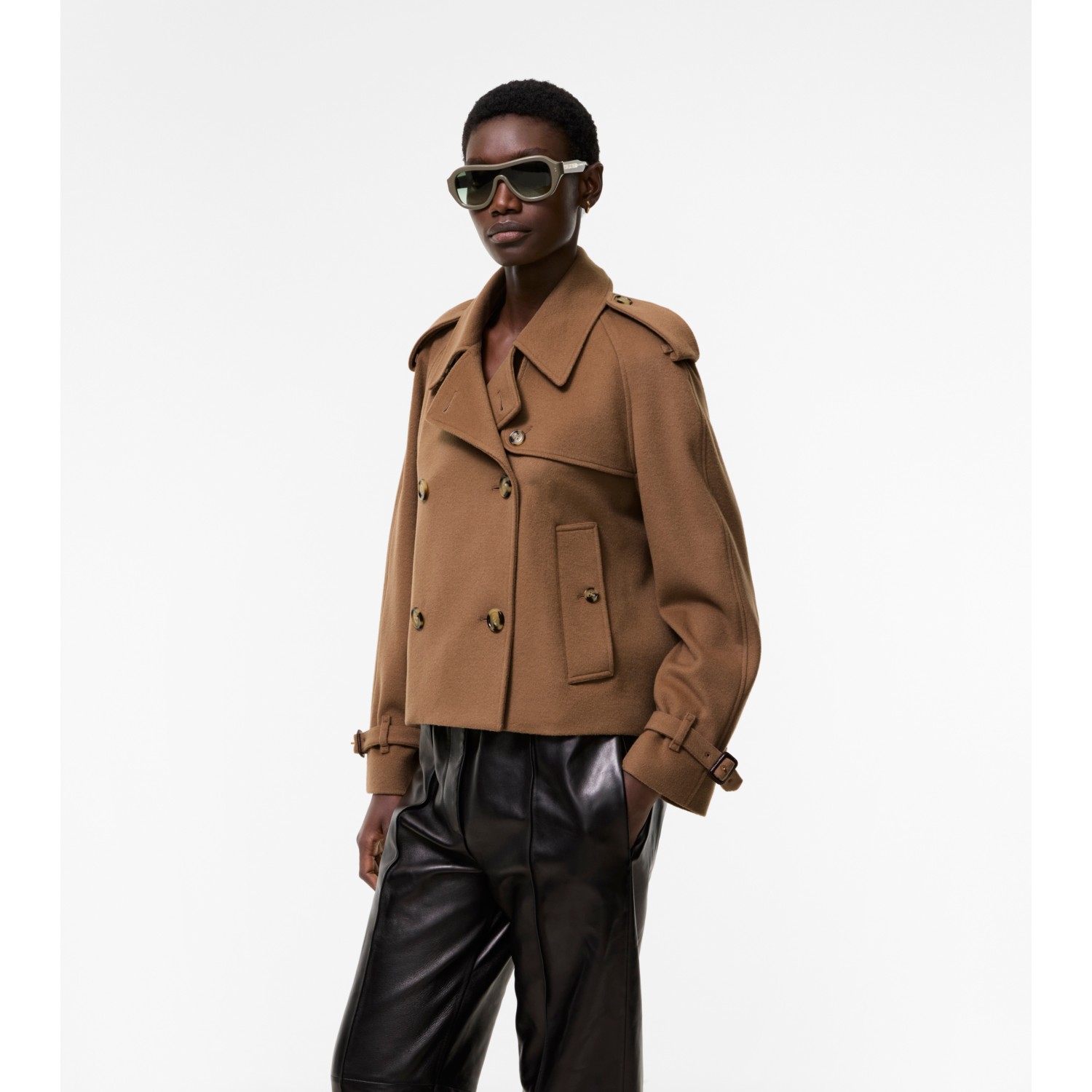 Cropped Cashmere Mayfair Trench Jacket - thumbnail 3