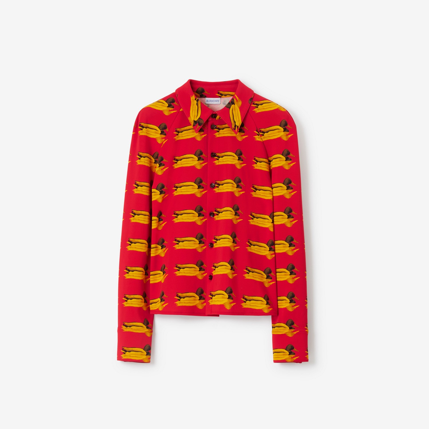 Camisa con estampado de patos (Rojo Buzón) - Mujer | Burberry® oficial