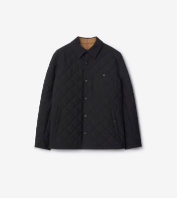 ◯BURBERRYGOLF ブラックキルティングジップアップジャケット BURBERRYGOLF ブラックキルティングジップアップジャケット