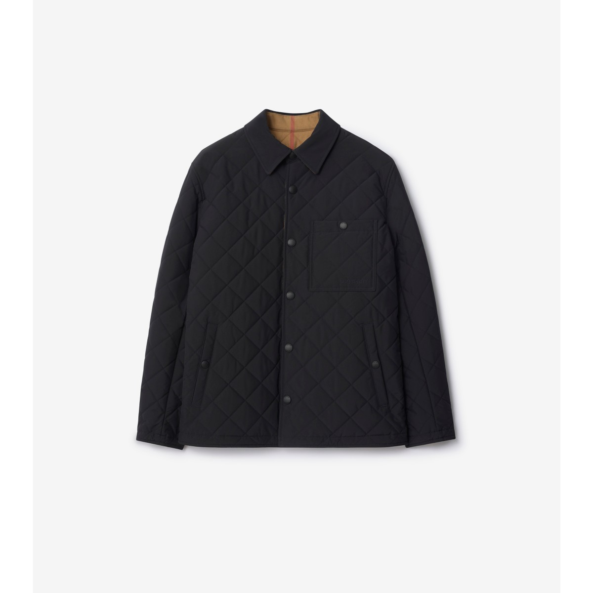Burberry Reversible Quilted Jacket In Black