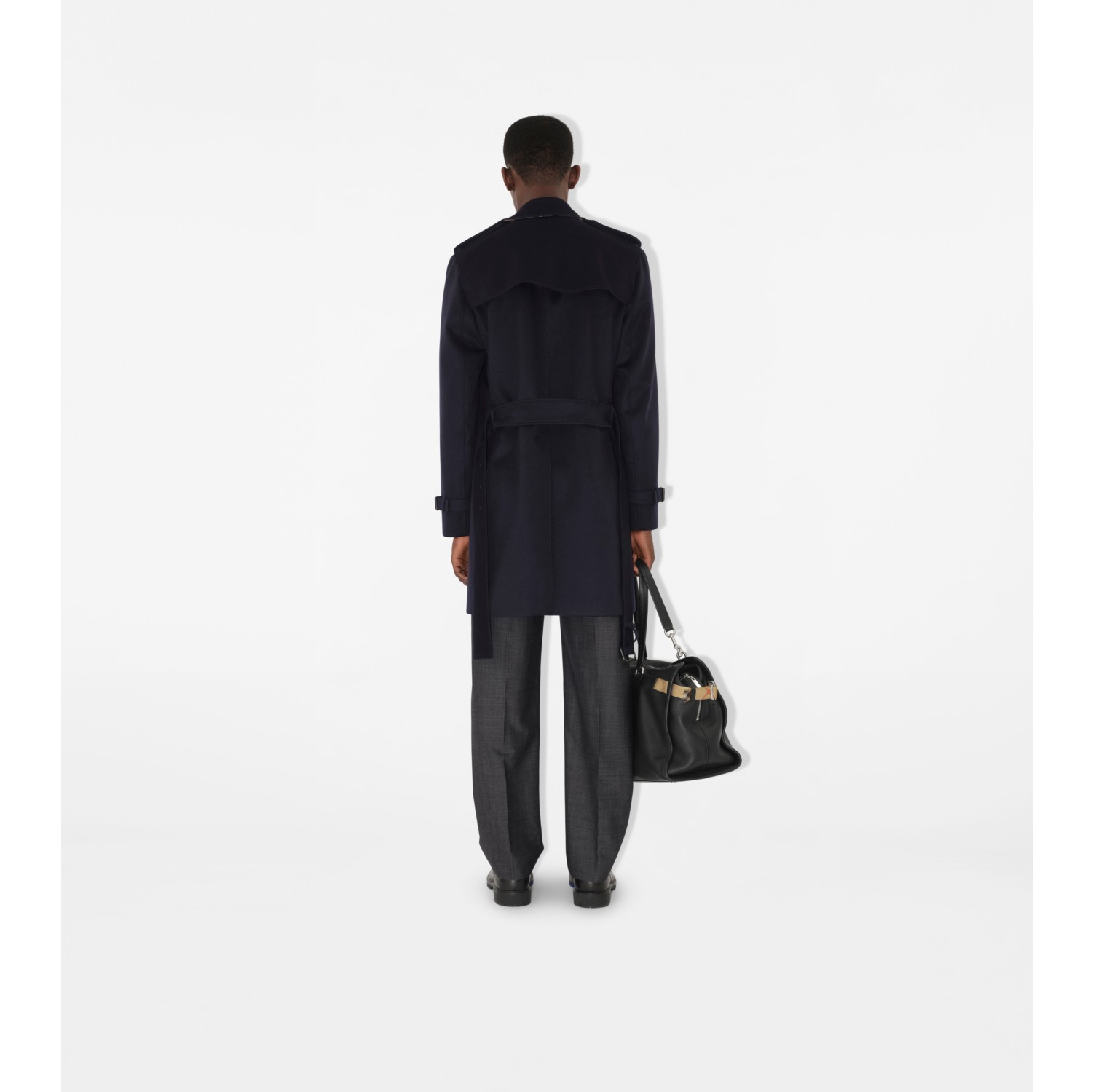 Mid-length Cashmere Trench Coat