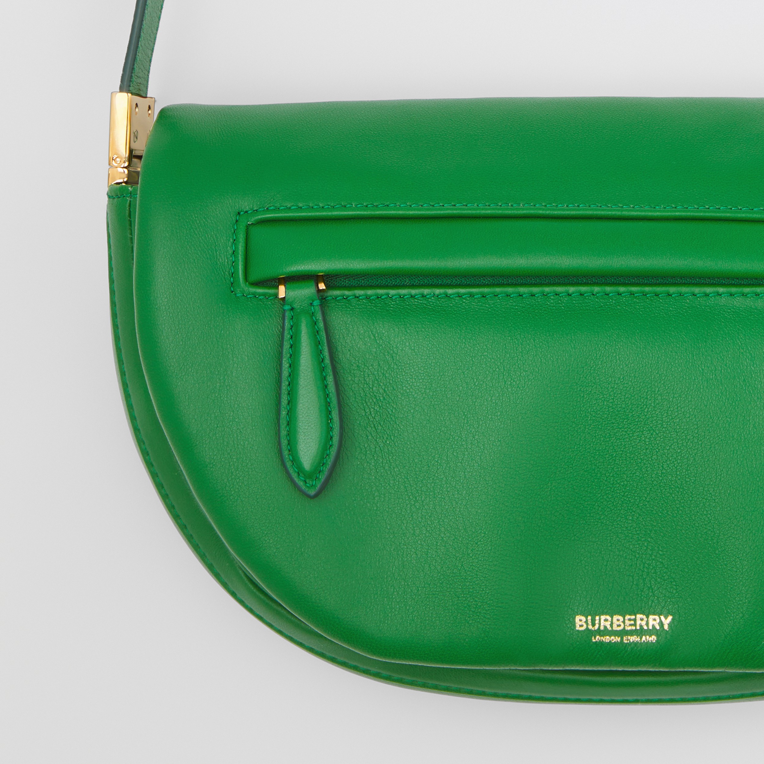 Small Plongé Lambskin Olympia Bag in Ivy Green - Women | Burberry® Official - 2