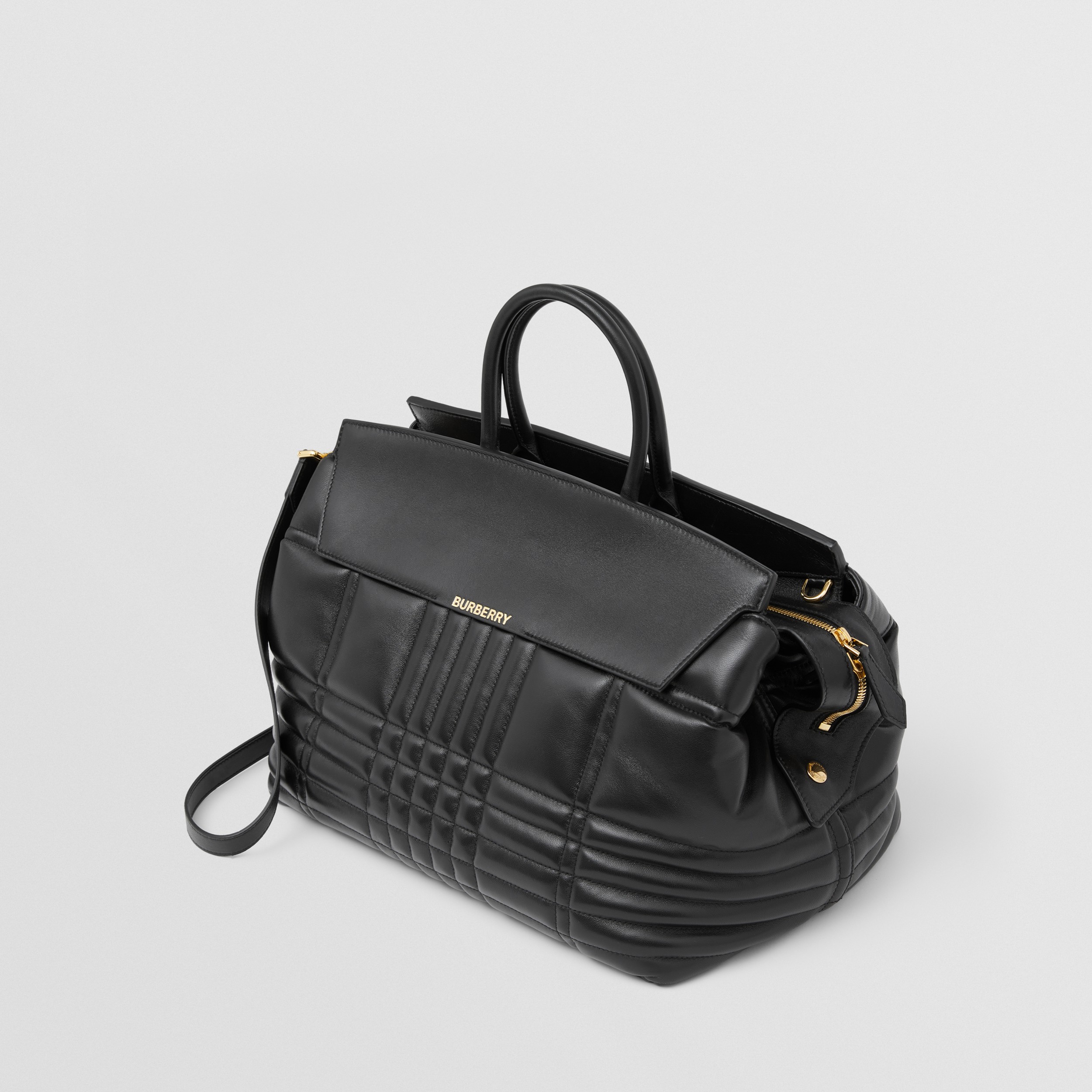 Quilted Leather Large Catherine Bag in Black - Women | Burberry® Official - 3