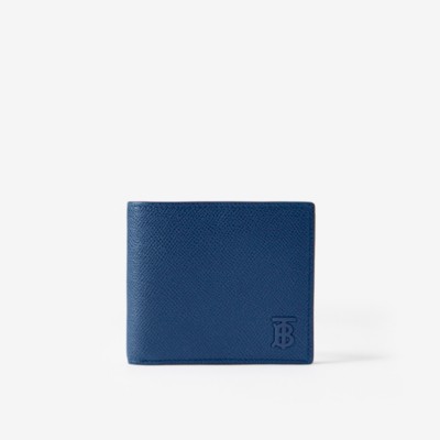 Burberry Grainy Leather Tb Bifold Wallet In Rich Navy ModeSens