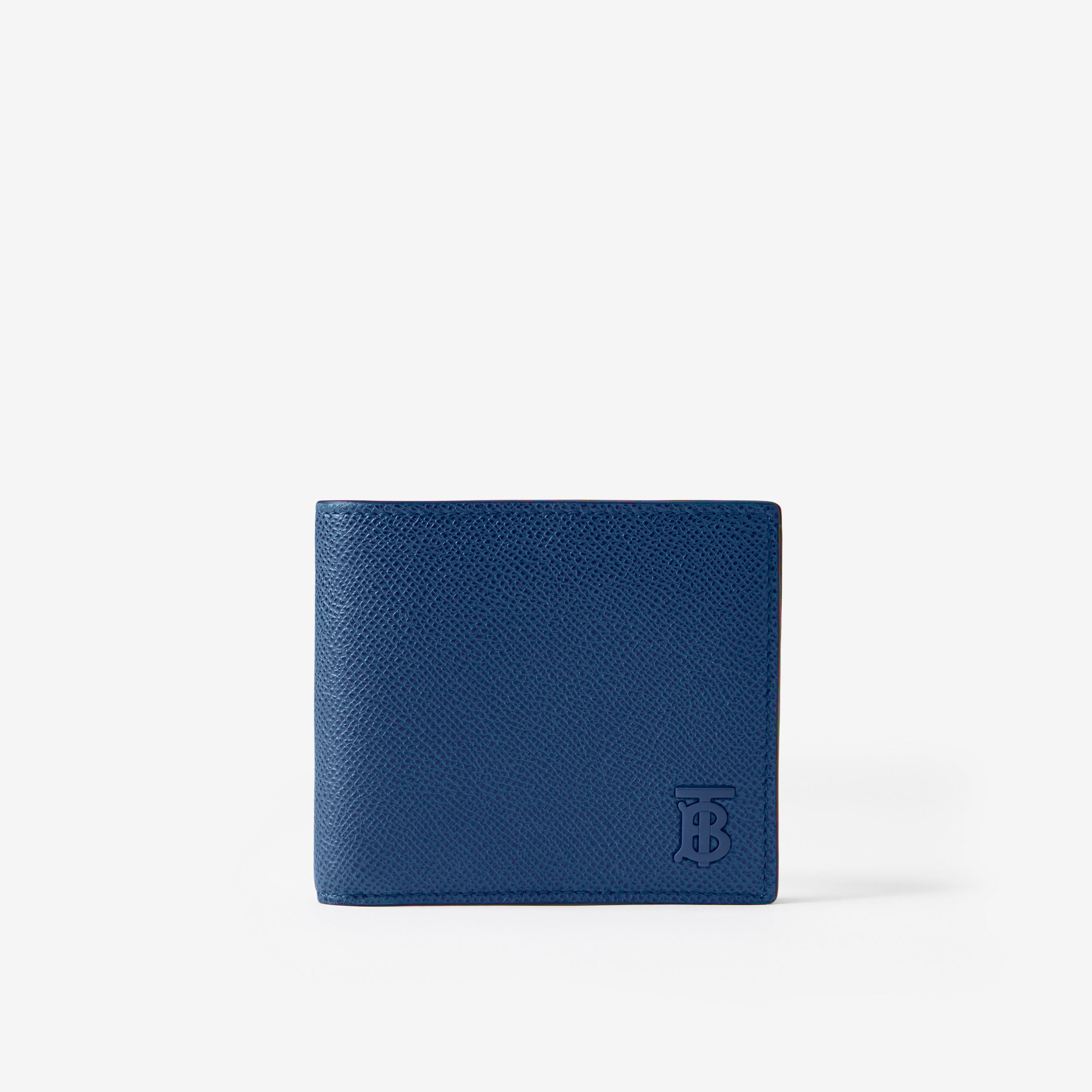 Grainy Leather TB Bifold Wallet in Rich Navy - Men | Burberry® Official - 1