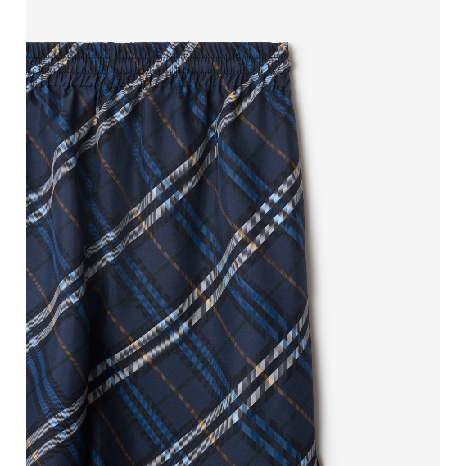 Check Silk Poplin Shorts