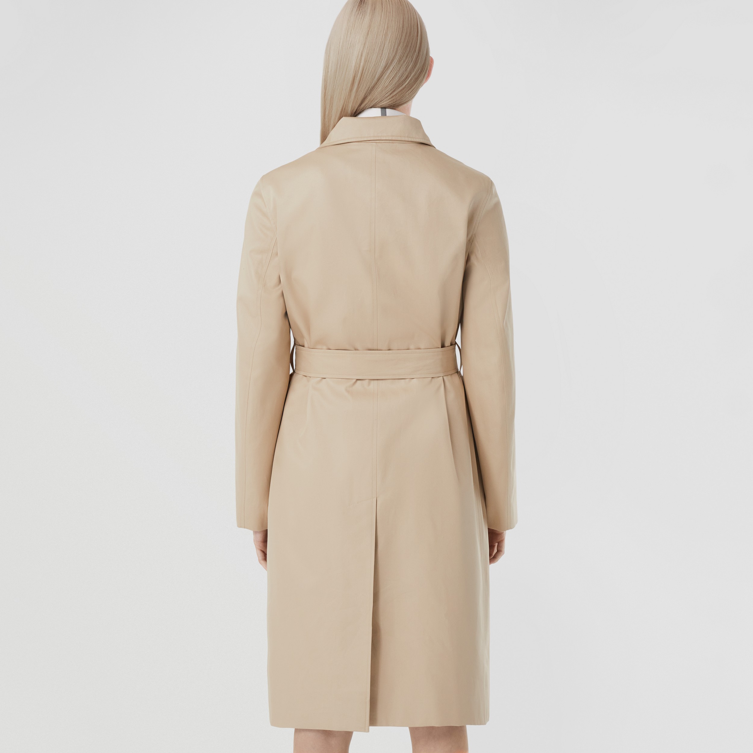 Funnel Neck Cotton Gabardine Trench Coat in Soft Fawn - Women | Burberry® Official - 3