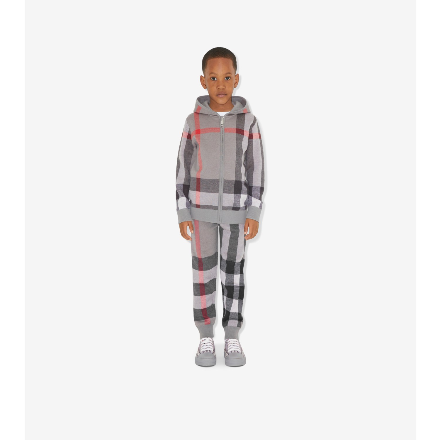 Grey 2024 burberry tracksuit