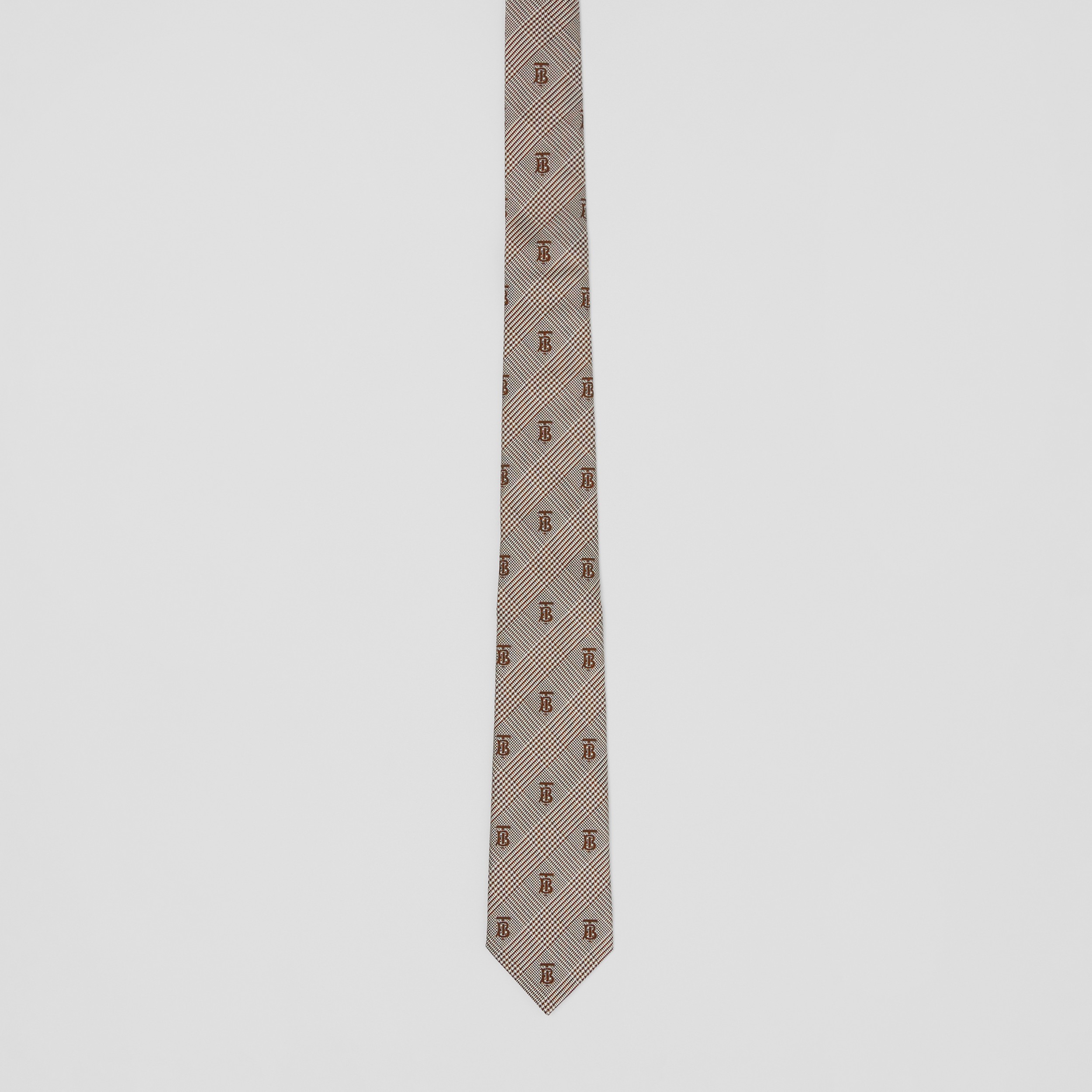 Cravate classique en soie Check et Monogram (Bouleau Brun Sombre) - Homme | Site officiel Burberry® - 4