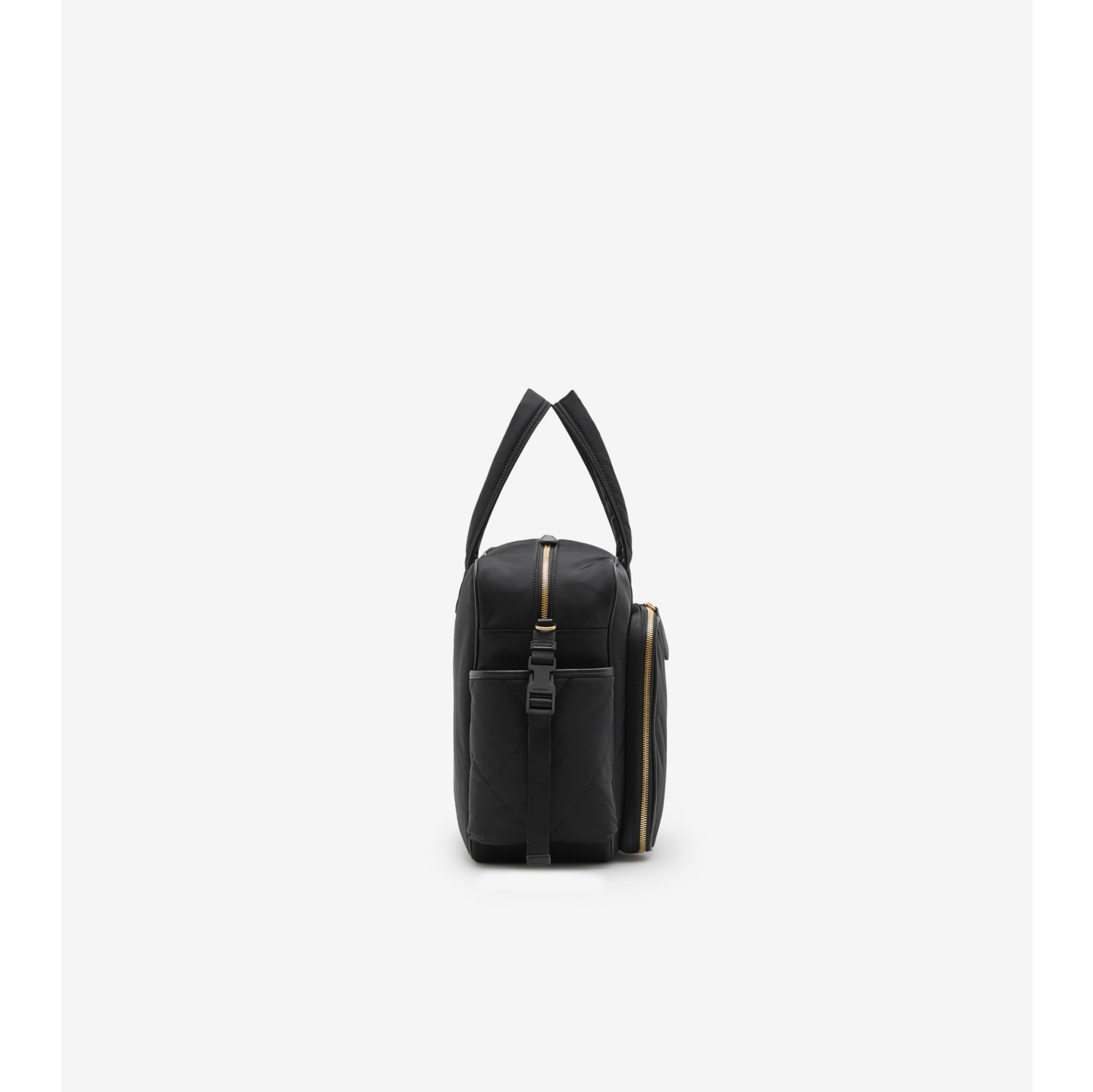 Sac à dos à langer en nylon avec cuir (Noir) - Enfant