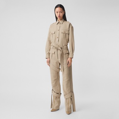 cargo pants and oversized shirt