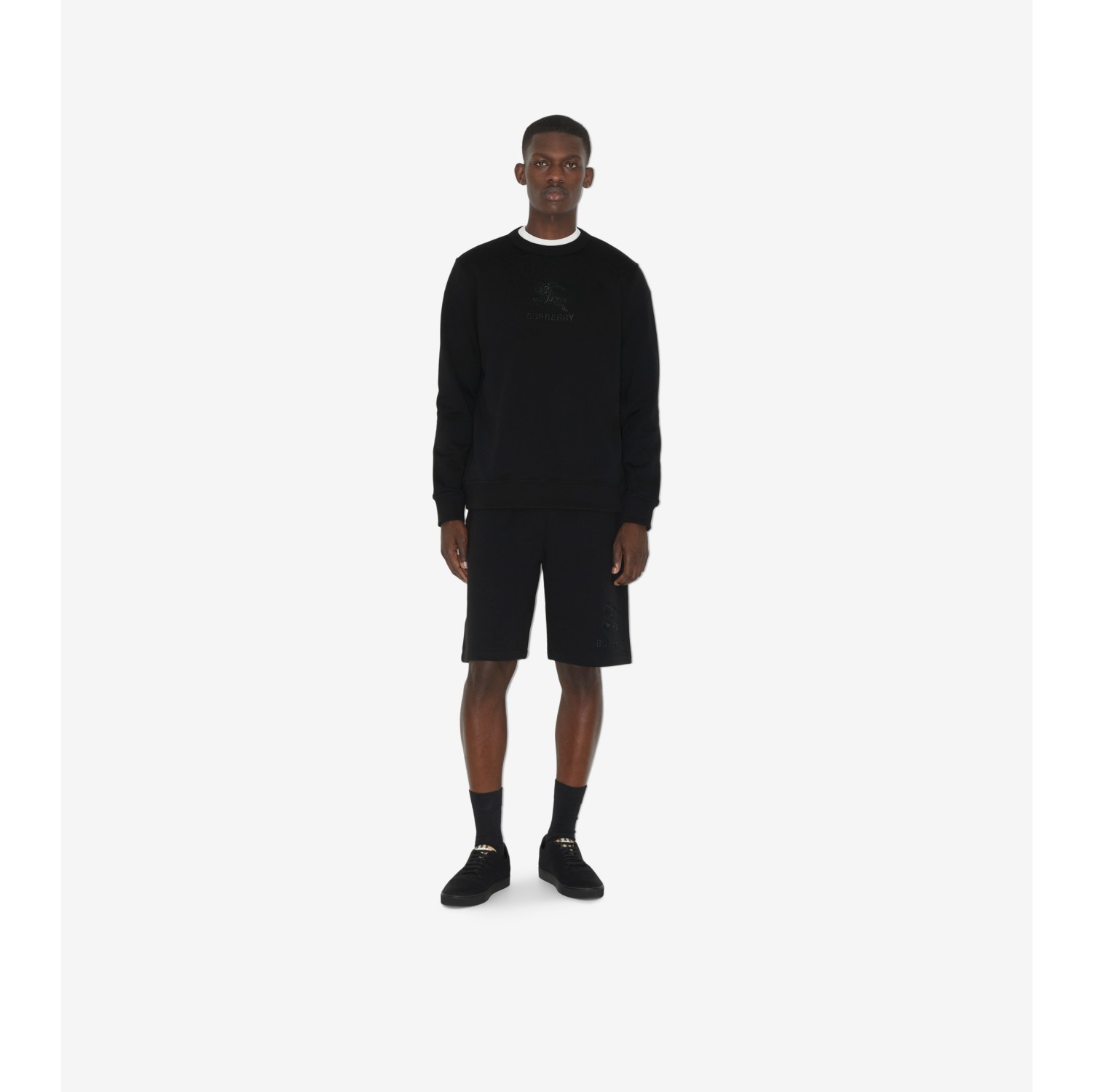 Cotton Sweatshirt in Black - Men