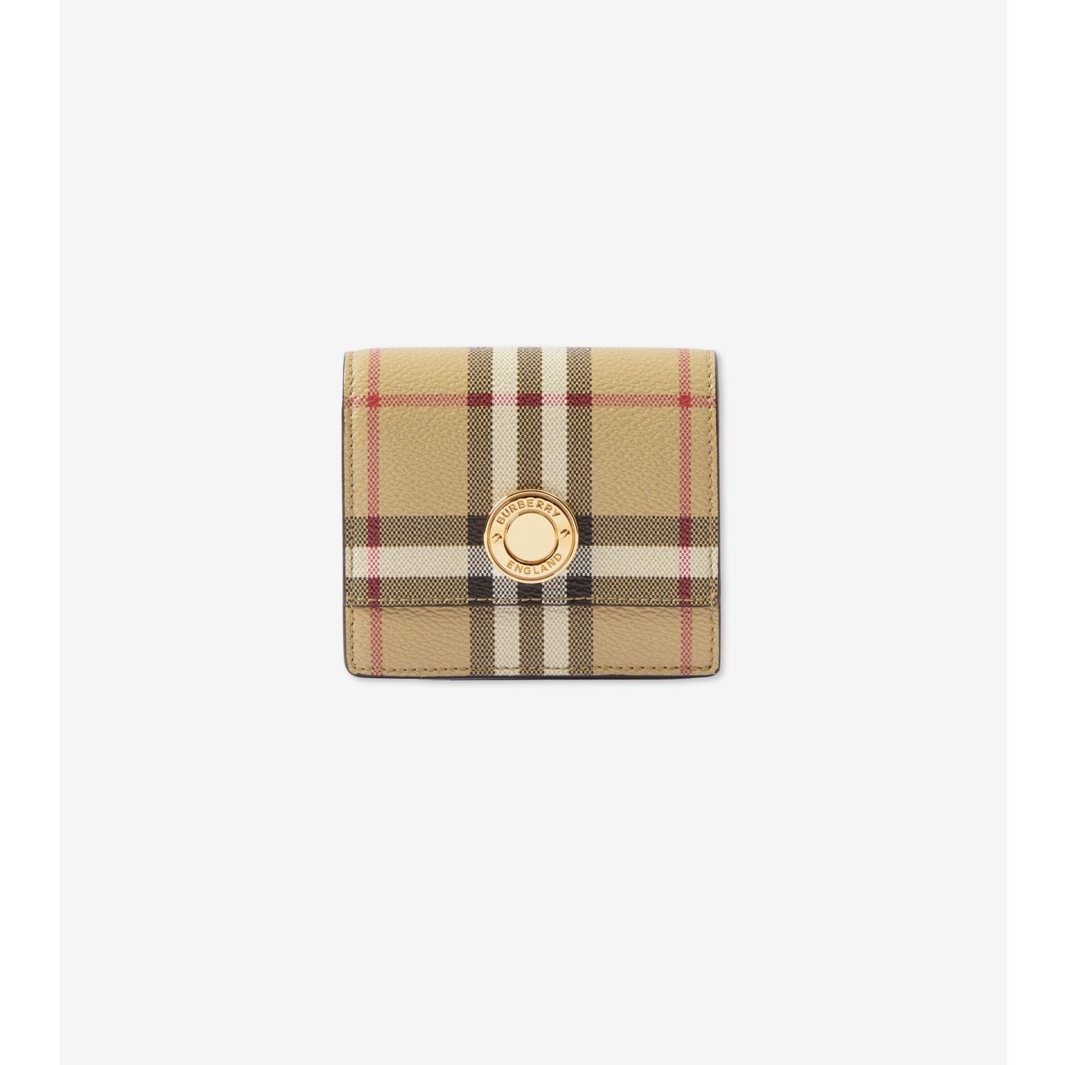 Small Check Bifold Wallet in Archive beige Women Vintage Check Burberry Official