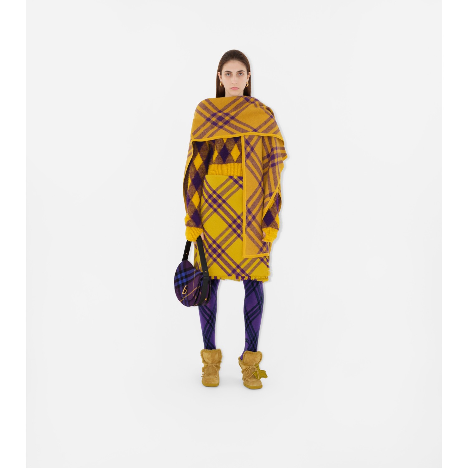 Burberry plaid hot sale wool coat