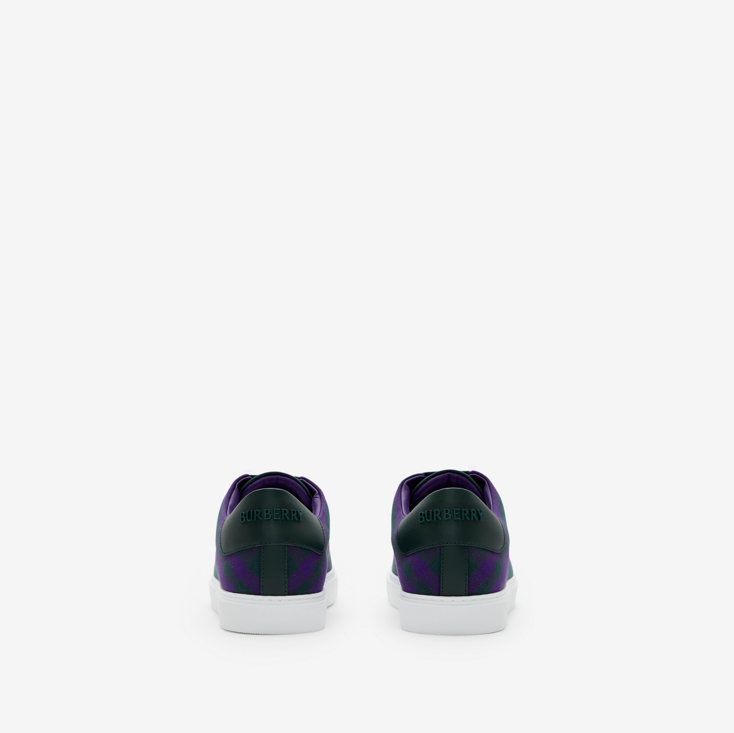 格纹棉质运动鞋 (皇室紫) - 女士 | Burberry® 博柏利官网