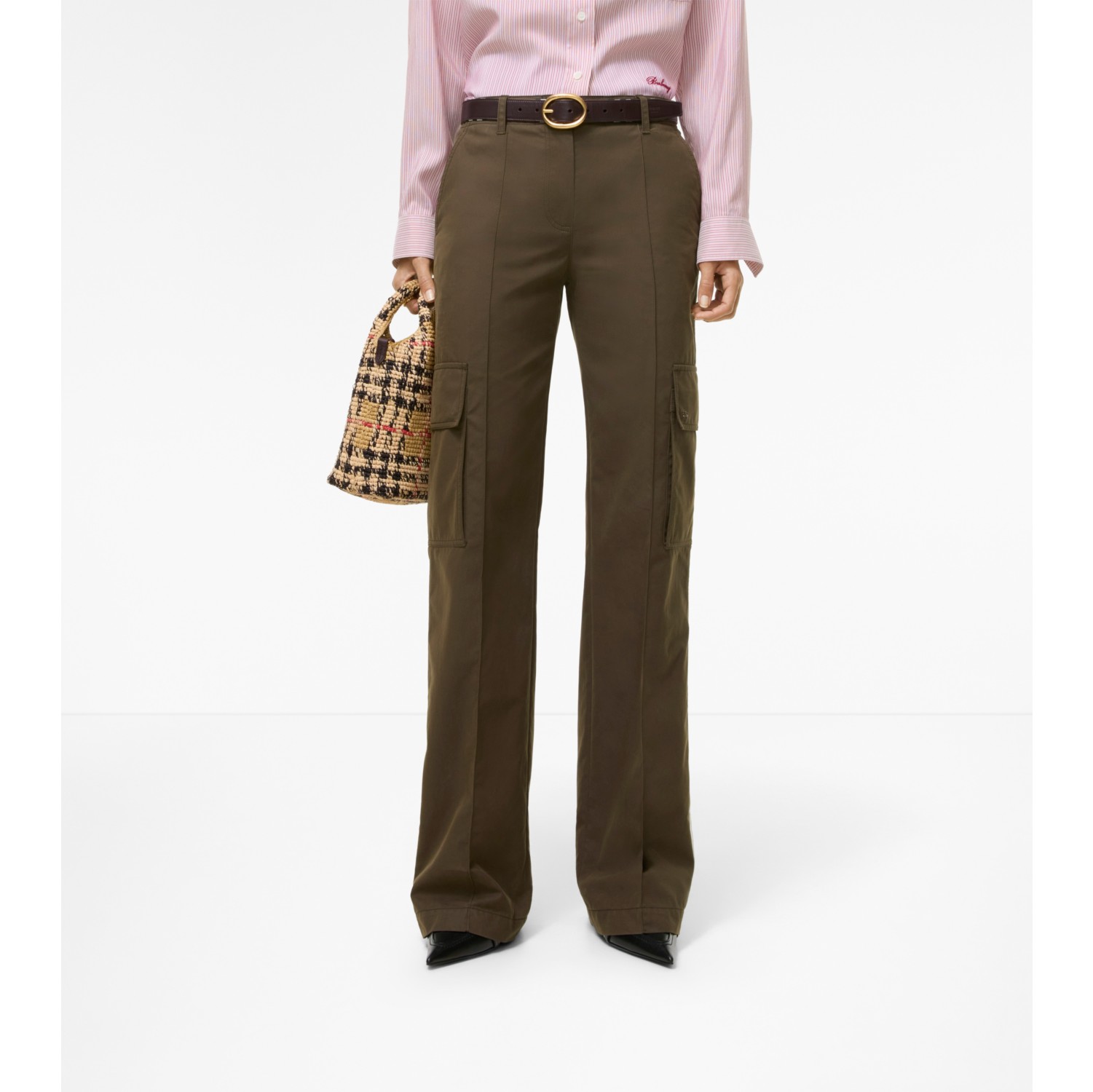 Gabardine Cargo Trousers