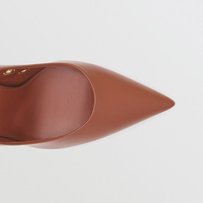 tan pointed toe pumps