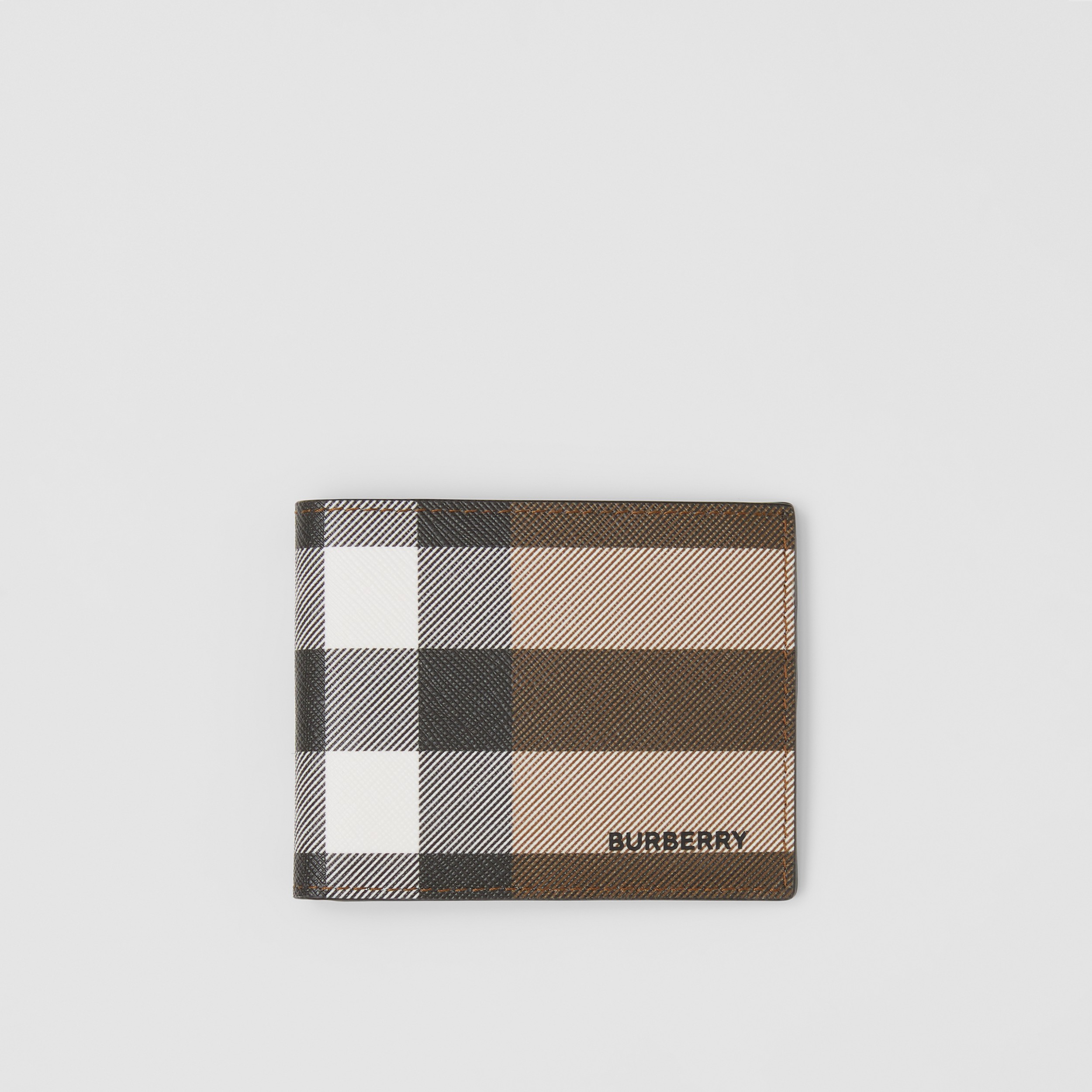 Check Bifold Wallet in Dark Birch Brown - Men | Burberry® Official - 1