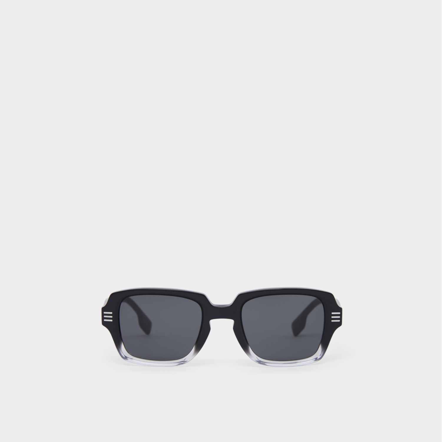 Logo Detail Rectangular Frame Sunglasses in Black/transparent - Men | Burberry® Official