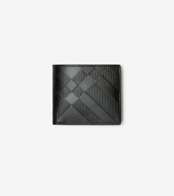 Burberry Men's Exaggerated Check Money Clip Cardholder