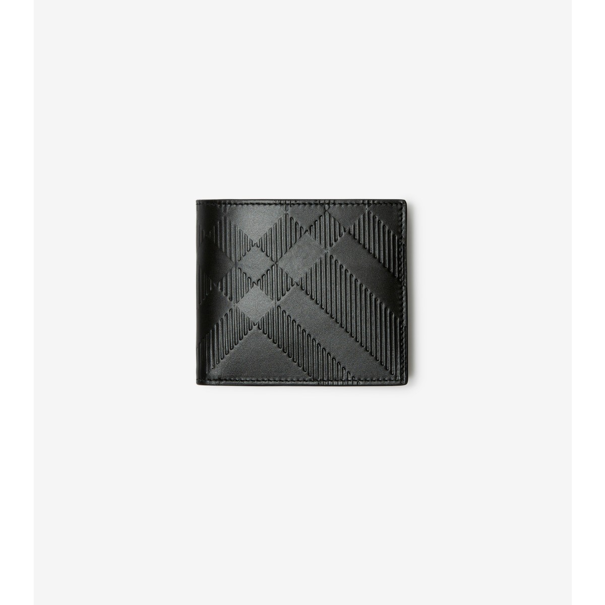Burberry Leather Bifold Coin Wallet In Black
