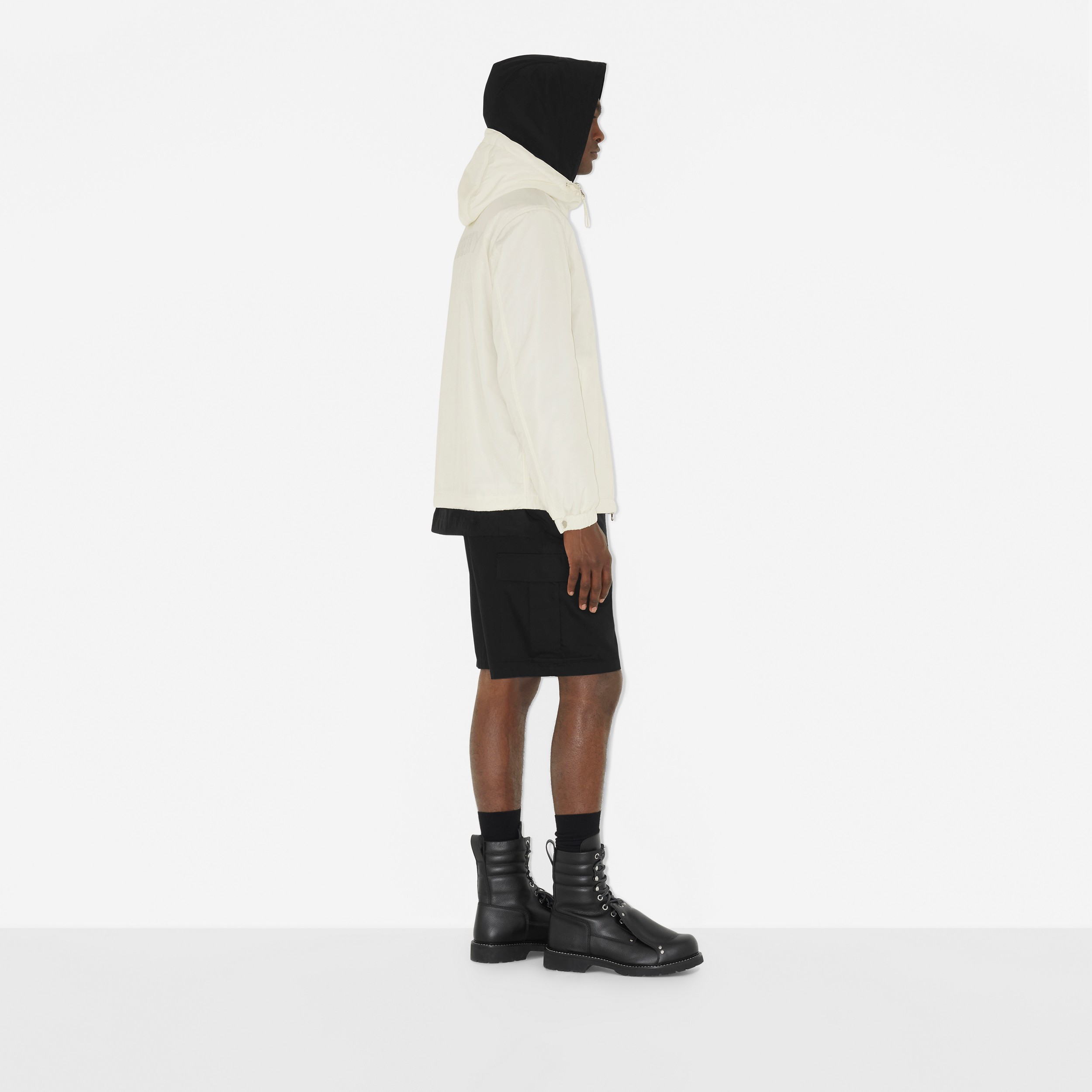 Veste à capuche en nylon avec logo (Blanc Chaud) - Homme | Site officiel Burberry® - 3