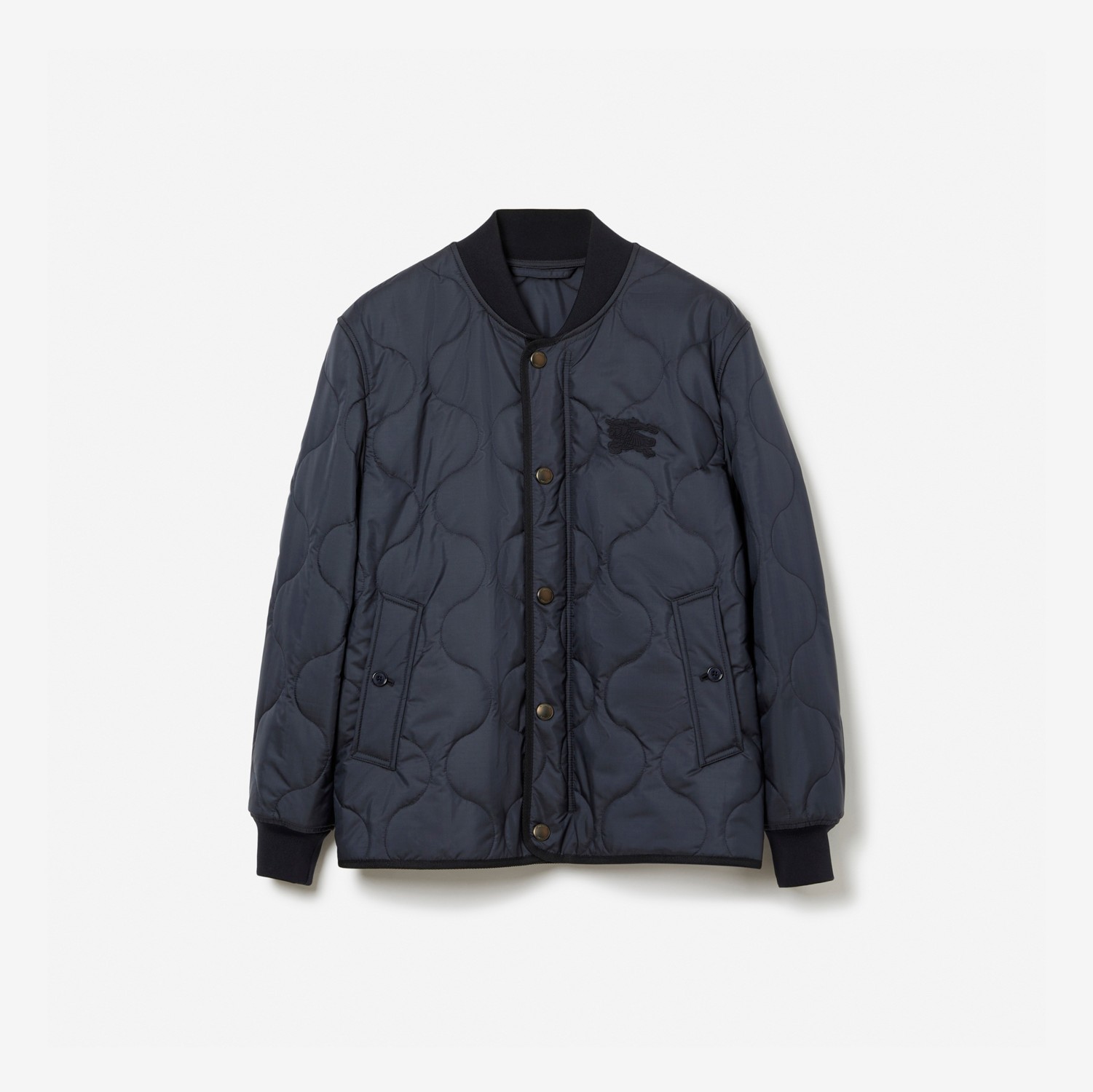 EKD Appliqué Quilted Bomber Jacket in Smoked Navy - Men | Burberry® Official